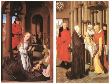 三連祭壇画の翼 1470年 オランダ ハンス・メムリンク Oil Paintings